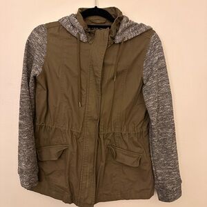 Love Tree Olive and Gray Utility Jacket